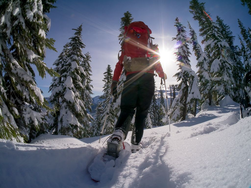 snowshoeing